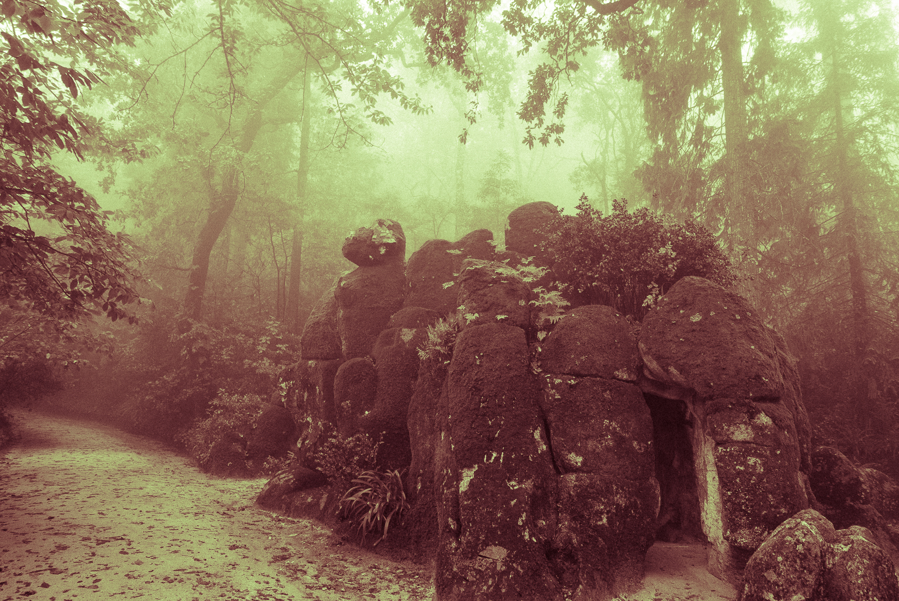 Photo workshops in Lisbon and the Algarve- Sintra, entrance to the alchemical well in the Regaleira Palace garden.