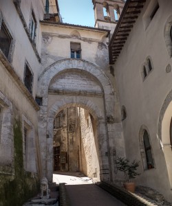 Spoleto , Porta Fuga,  from which Hannibal's army was repulsed in 217 BC