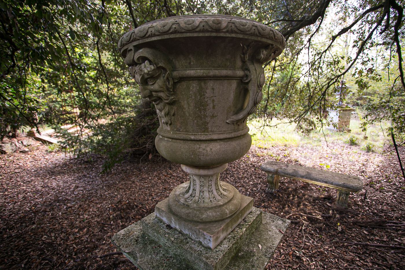 urn with faun