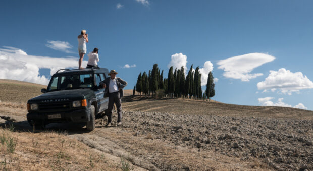 cypress grove on via Cassia Tuscany