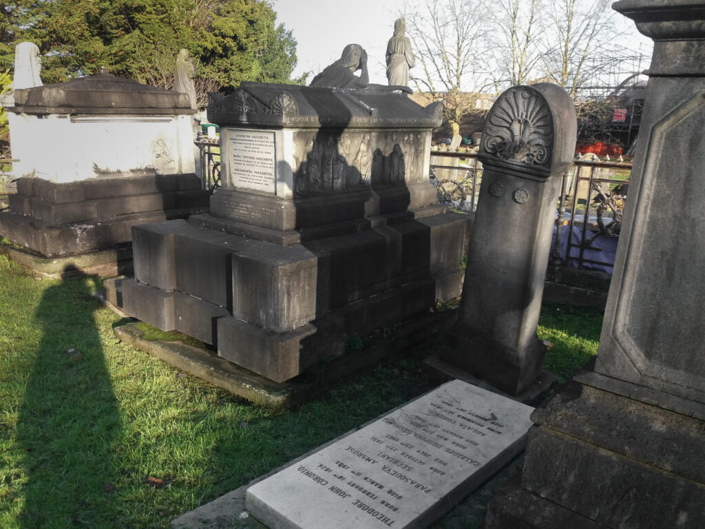 Aglaia Coronio's grave